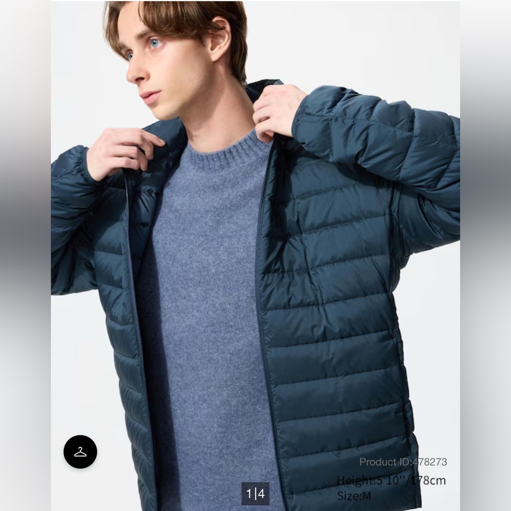 Uniqlo ultra light down blue XS